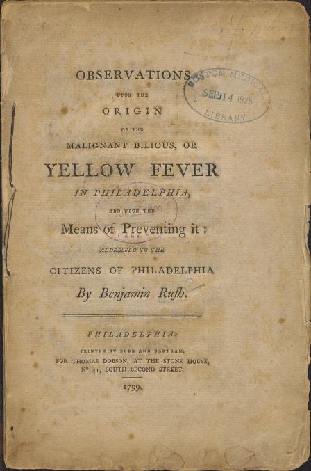 Yellow Fever 1793 Philadelphia. Yellow fever is known for