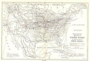 transcontinental railroad map